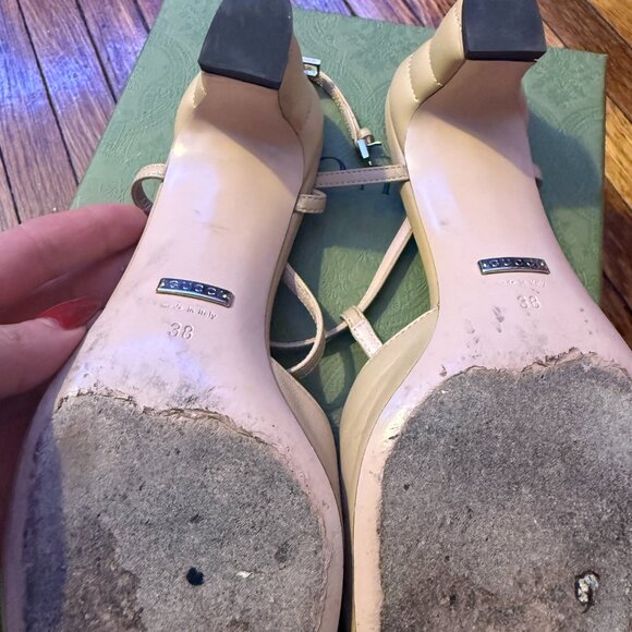 Gucci Nappa Charlotte Petite GG 55mm Slingback Pumps - Picture 11 of 14